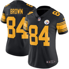 Antonio Brown Pittsburgh Steelers Women's Color Rush Limited Jersey - Black 2019