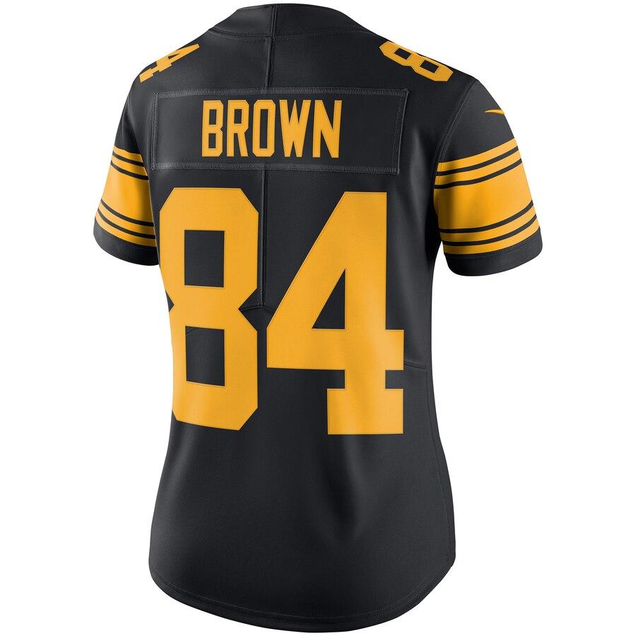 Antonio Brown Pittsburgh Steelers Women's Color Rush Limited Jersey - Black 2019