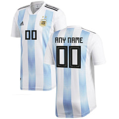 Argentina National Team Home Custom Jersey - White 2019