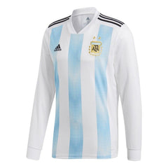 Argentina National Team Home Replica Blank Long Sleeve Jersey - White 2019