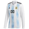 Image of Argentina National Team Home Replica Custom Long Sleeve Jersey - White 2019