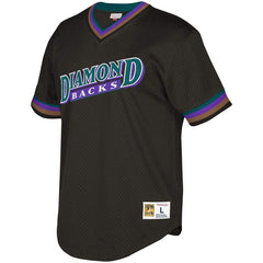 Arizona Diamondbacks Mitchell & Ness Youth Cooperstown Collection Mesh Wordmark V-Neck Jersey – Black 2019