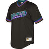 Image of Arizona Diamondbacks Mitchell &amp; Ness Youth Cooperstown Collection Mesh Wordmark V-Neck Jersey – Black 2019