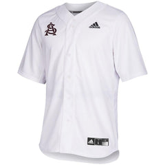 Arizona State Sun Devils  Full Button Baseball Jersey - White 2019