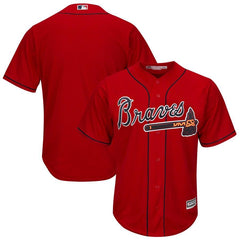 Atlanta Braves Majestic 2019 Alternate Official Cool Base Team Jersey - Scarlet 2019