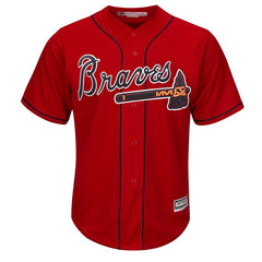 Atlanta Braves Majestic 2019 Alternate Official Cool Base Team Jersey - Scarlet 2019