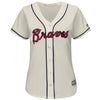 Image of Atlanta Braves Majestic Women's 2019 Alternate Cool Base Team Jersey – Cream 2019