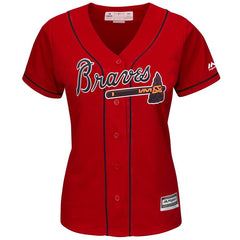 Atlanta Braves Majestic Women's 2019 Alternate Cool Base Team Jersey - Scarlet 2019