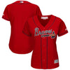 Image of Atlanta Braves Majestic Women's 2019 Alternate Cool Base Team Jersey - Scarlet 2019