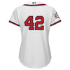 Image of Atlanta Braves Majestic Women's 2019 Jackie Robinson Day Official Cool Base Jersey – White 2019