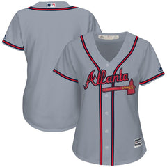 Atlanta Braves Majestic Women's 2019 Road Cool Base Team Jersey – Gray 2019