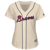 Image of Atlanta Braves Majestic Women's Alternate Cool Base Replica Team Jersey - Ivory 2019