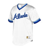 Image of Atlanta Braves Mitchell &amp; Ness Cooperstown Collection Mesh Wordmark V-Neck Jersey – White 2019