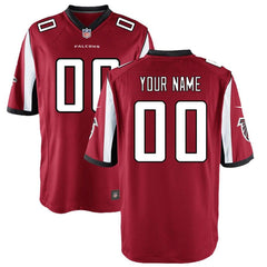 Atlanta Falcons Youth Custom Game Jersey - Red 2019