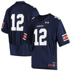 Image of Auburn Tigers Under Armour #12 Perf Replica Football Jersey – Navy 2019