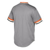 Image of Baltimore Orioles Mitchell &amp; Ness Cooperstown Collection Mesh Wordmark V-Neck Jersey – Gray 2019