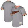 Image of Baltimore Orioles Mitchell &amp; Ness Cooperstown Collection Mesh Wordmark V-Neck Jersey – Gray 2019