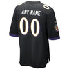 Image of Baltimore Ravens Alternate Replica Custom Game Jersey - Black 2019