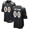 Image of Baltimore Ravens Alternate Replica Custom Game Jersey - Black 2019