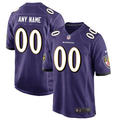 Baltimore Ravens Custom Game Jersey - Purple 2019