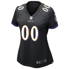 Baltimore Ravens Women's Custom Game Jersey - Black 2019