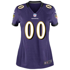 Baltimore Ravens Women's Custom Game Jersey - Purple 2019