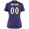 Image of Baltimore Ravens Women's Custom Game Jersey - Purple 2019