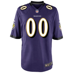 Baltimore Ravens Youth Custom Game Jersey - Purple 2019