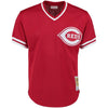 Image of Barry Larkin Cincinnati Reds Mitchell &amp; Ness Throwback Cooperstown Mesh Batting Practice Jersey - Red 2019