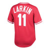 Image of Barry Larkin Cincinnati Reds Mitchell &amp; Ness Youth Cooperstown Collection Mesh Batting Practice Jersey – Red 2019