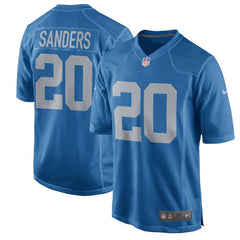 Barry Sanders Detroit Lions Throwback Retired Player Game Jersey - Blue 2019