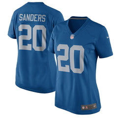 Barry Sanders Detroit Lions Women's Throwback Retired Player Game Jersey - Blue 2019