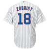 Image of Ben Zobrist Chicago Cubs Majestic Official Cool Base Player Jersey - White 2019