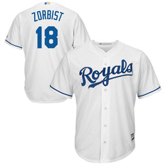 Ben Zobrist Kansas City Royals Majestic Official Cool Base Player Jersey - White 2019