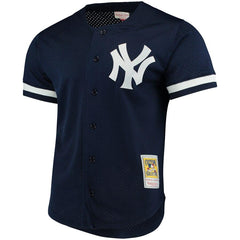 Bernie Williams New York Yankees Mitchell & Ness Fashion Cooperstown Collection Mesh Batting Practice Jersey - Navy 2019