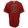 Image of Nick Ahmed Arizona Diamondbacks Majestic Alternate Official Cool Base Player Jersey - Red/Black 2019