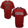 Image of Zack Greinke Arizona Diamondbacks Majestic Official Cool Base Player Jersey - Sedona Red/Black 2019