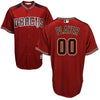 Image of Arizona Diamondbacks Majestic Cool Base Custom Jersey - Sedona Red/Black 2019