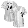 Image of Eloy Jimenez Chicago White Sox Majestic Women's Cool Base Player Jersey – White/Black 2019