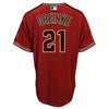 Image of Zack Greinke Arizona Diamondbacks Majestic Official Cool Base Player Jersey - Sedona Red/Black 2019