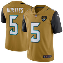 Blake Bortles Jacksonville Jaguars Vapor Untouchable Color Rush Limited Player Jersey - Gold 2019