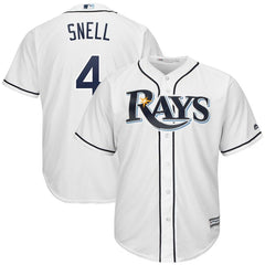 Blake Snell Tampa Bay Rays Majestic Home Official Cool Base Player Jersey - White 2019