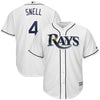 Image of Blake Snell Tampa Bay Rays Majestic Home Official Cool Base Player Jersey - White 2019