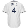 Image of Blake Snell Tampa Bay Rays Majestic Home Official Cool Base Player Jersey - White 2019