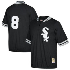 Bo Jackson Chicago White Sox Mitchell &amp; Ness Cooperstown Collection Mesh Batting Practice Quarter-Zip Jersey - Black 2019