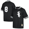 Image of Bo Jackson Chicago White Sox Mitchell &amp; Ness Cooperstown Collection Mesh Batting Practice Quarter-Zip Jersey - Black 2019