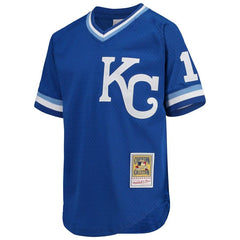 Bo Jackson Kansas City Royals Mitchell & Ness Youth Cooperstown Collection Mesh Batting Practice Jersey – Royal 2019