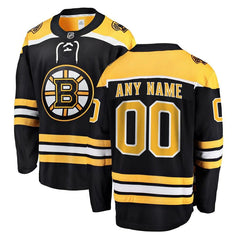 Boston Bruins Youth Home Breakaway Custom Jersey - Black 2019