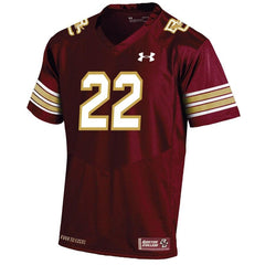 Boston College Eagles Under Armour #22 Throwback Replica Football Jersey – Maroon 2019