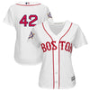 Image of Boston Red Sox Majestic Women's 2019 Jackie Robinson Day Official Cool Base Jersey – White 2019